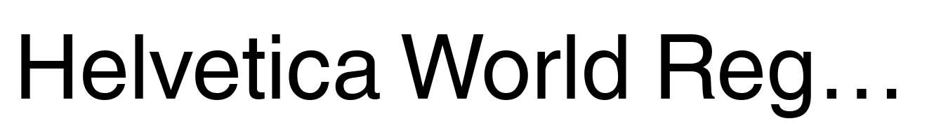 Helvetica World Regular